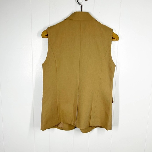 NEW Mina Self Camel Button Front Vest Small - Picture 2 of 6